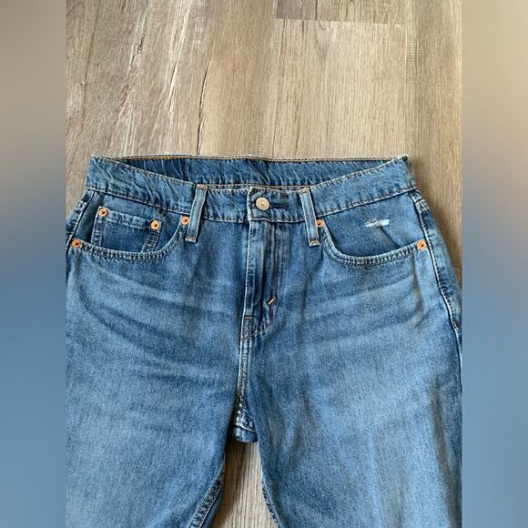 Levi’s 502 Denim Jeans men’s Jeans Straight Leg Distressed Ripped Blue Size 30 - Picture 6 of 10